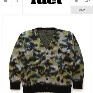 Fuct Green Camouflage Mohair Cardigan